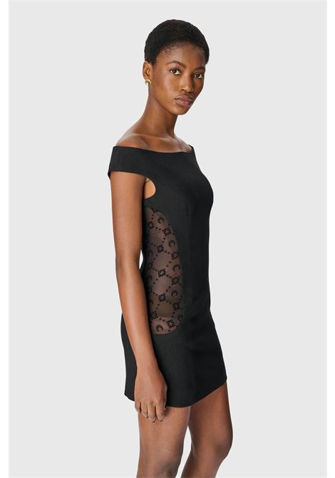 mini abito wool bouclè sleeveless donna nero MARINE SERRE | WDR398ACWOV0077BK99